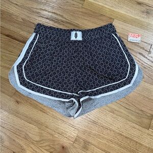 Free People Movement Varsity Blues Printed Shorts NWT